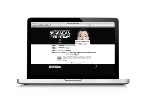 Pantallazo de web NoTeLoDigoPorqueRima