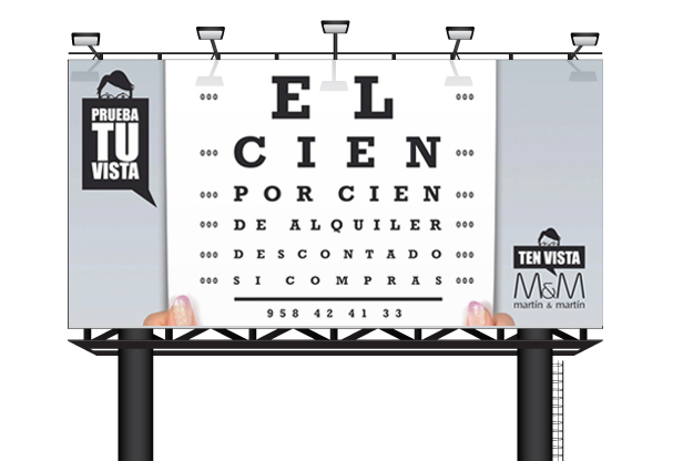 Valla de publicidad Camapa&ntilde;a Ten vista