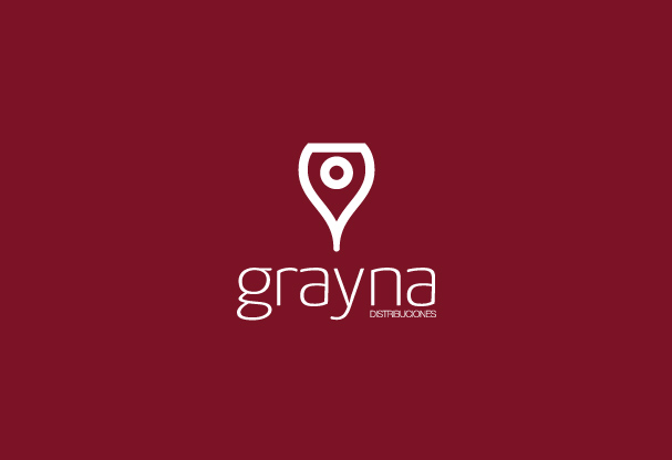 Logotipo Grayna con fondo rojo