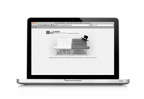 Pantallazo frontal de Web de LaCasaDePandora