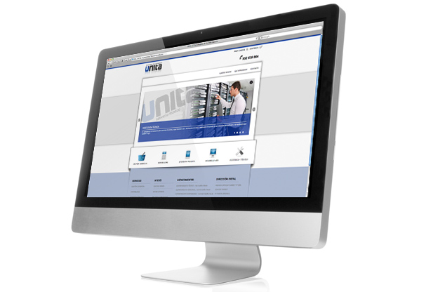 Pantallazo lateral de Web de Unita Tecnolog&iacute;as de la Informaci&oacute;n