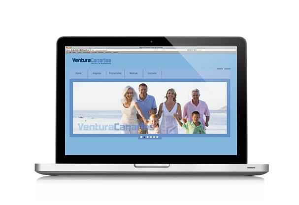 Pantallazo frontal de Web de Grupo de Empresas VenturaCanarias