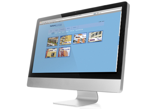 Pantallazo lateral de Web de Grupo de Empresas VenturaCanarias